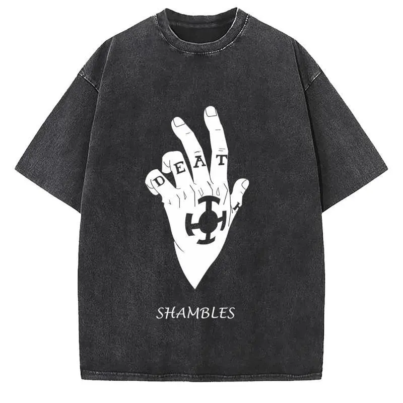

One Piece Anime Men's T-shirt Oversized Vintage Washed Women Short Sleeve Tee Streetwear Summer Fashion Graphic Top Y2k Clothes