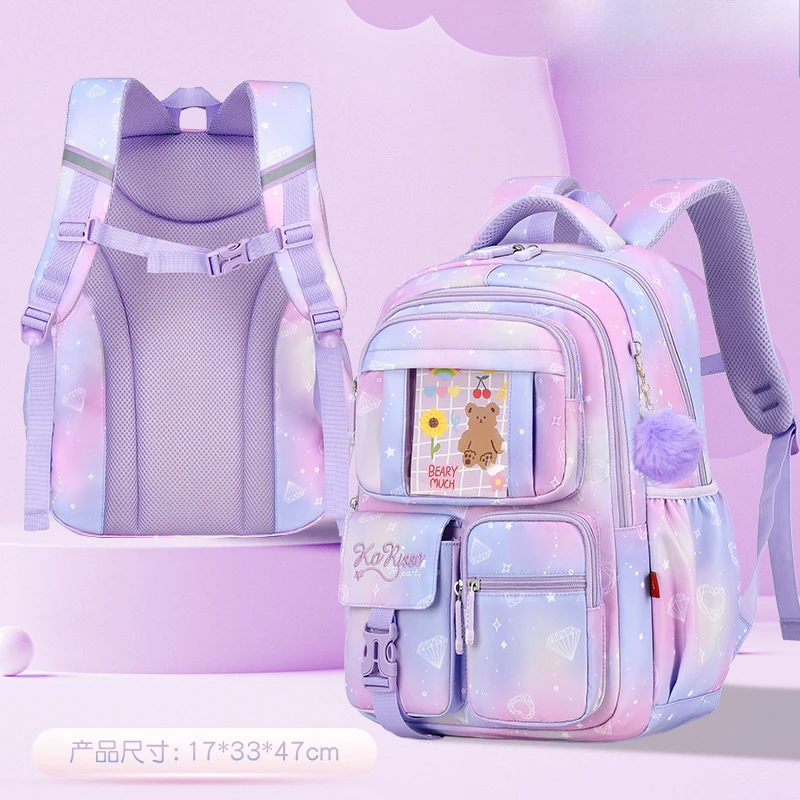 Top Quality School Backpack for Girls with Chest Buckle Kids Bookbag for Elementary School Water Resistant School Bag Mochilas