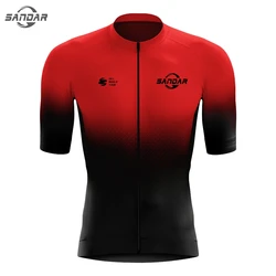 SANDAR 2025 Men Cycling Jersey Cycling Clothing Quick Dry Bicycle Short Sleeves MTB Mallot Ciclismo Enduro Shirts Bike Clothes