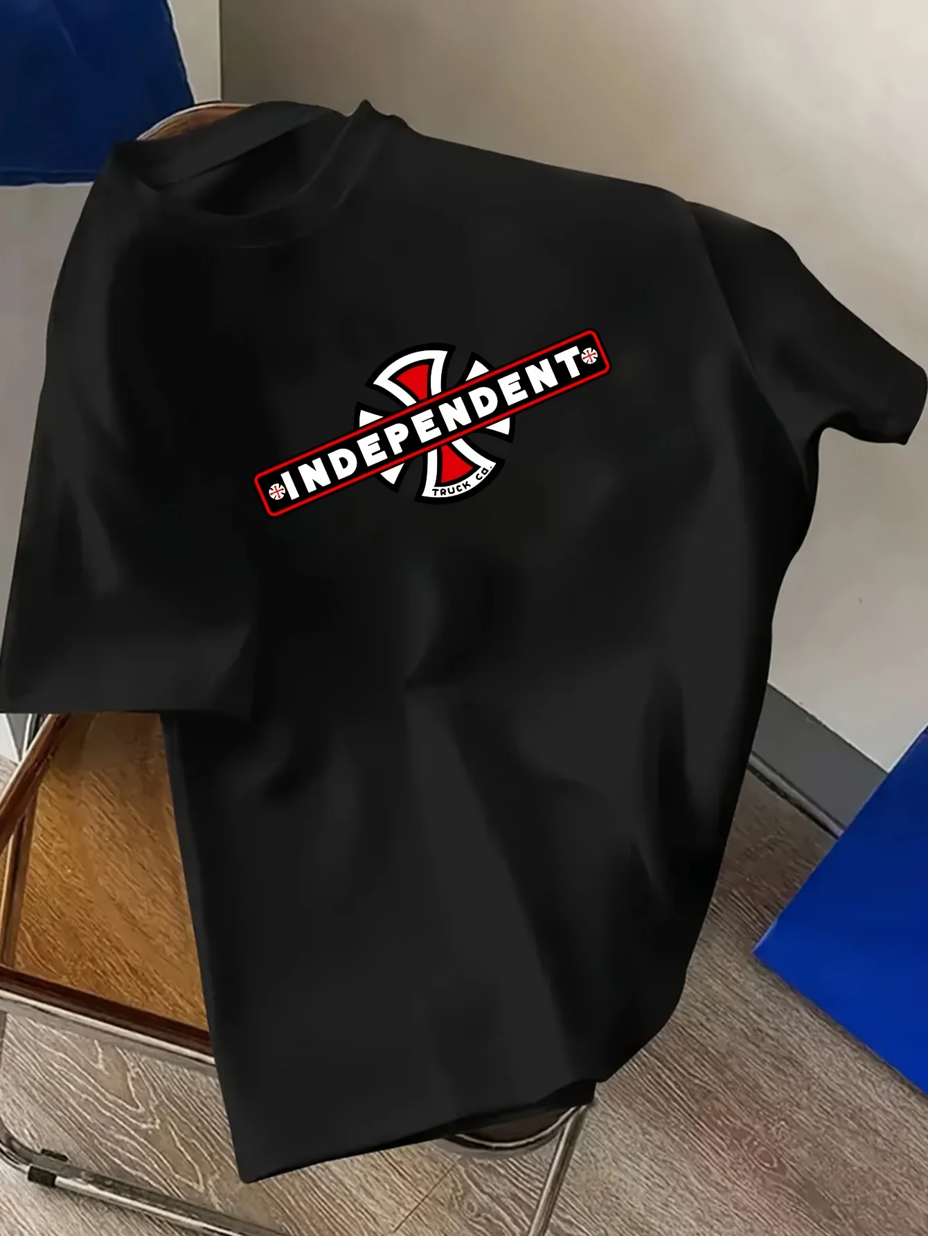 

Independent T-Shirt Men Women Cotton Tees Luxury Brand T-shirt Short Sleeve Retro American Streetwear Men's Clothing Summer Tops
