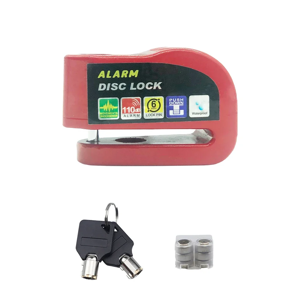 AliExpress NONE Motorcycle bicycle Lock Alarm Safety Protection Padlock Disc Aluminum Alloy AntiTheft Reminder Rope Lock Bag MotorcycleAccessory