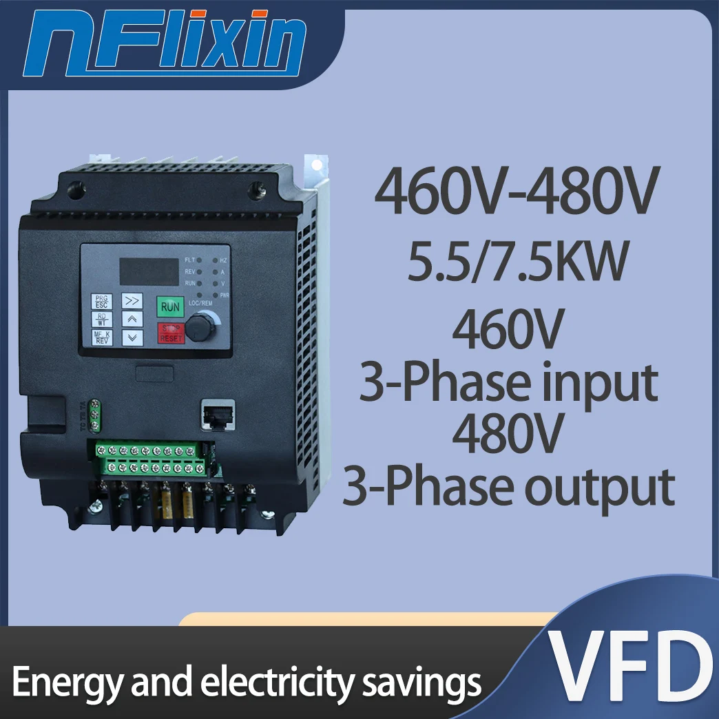 

5.5-55KW 3P input 460V-480V and 3Phase 460V-480V Output Frequency Converter /Adjustable Speed Drive/ Frequency Inverter / VFD