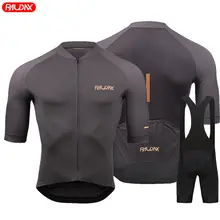 Raudax equipe 2024 homens verão manga curta conjunto camisa de ciclismo mtb maillot ropa ciclismo wear respirável roupas ciclismo