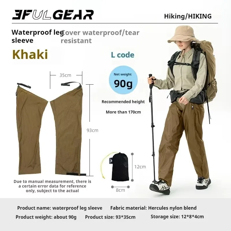 3F UL GEAR Hiking Rain Pants Dyneema Leg Waterproof Cover Ultralight Portable Outdoor Trekking Camping Rainproof Pants Climbing image 4