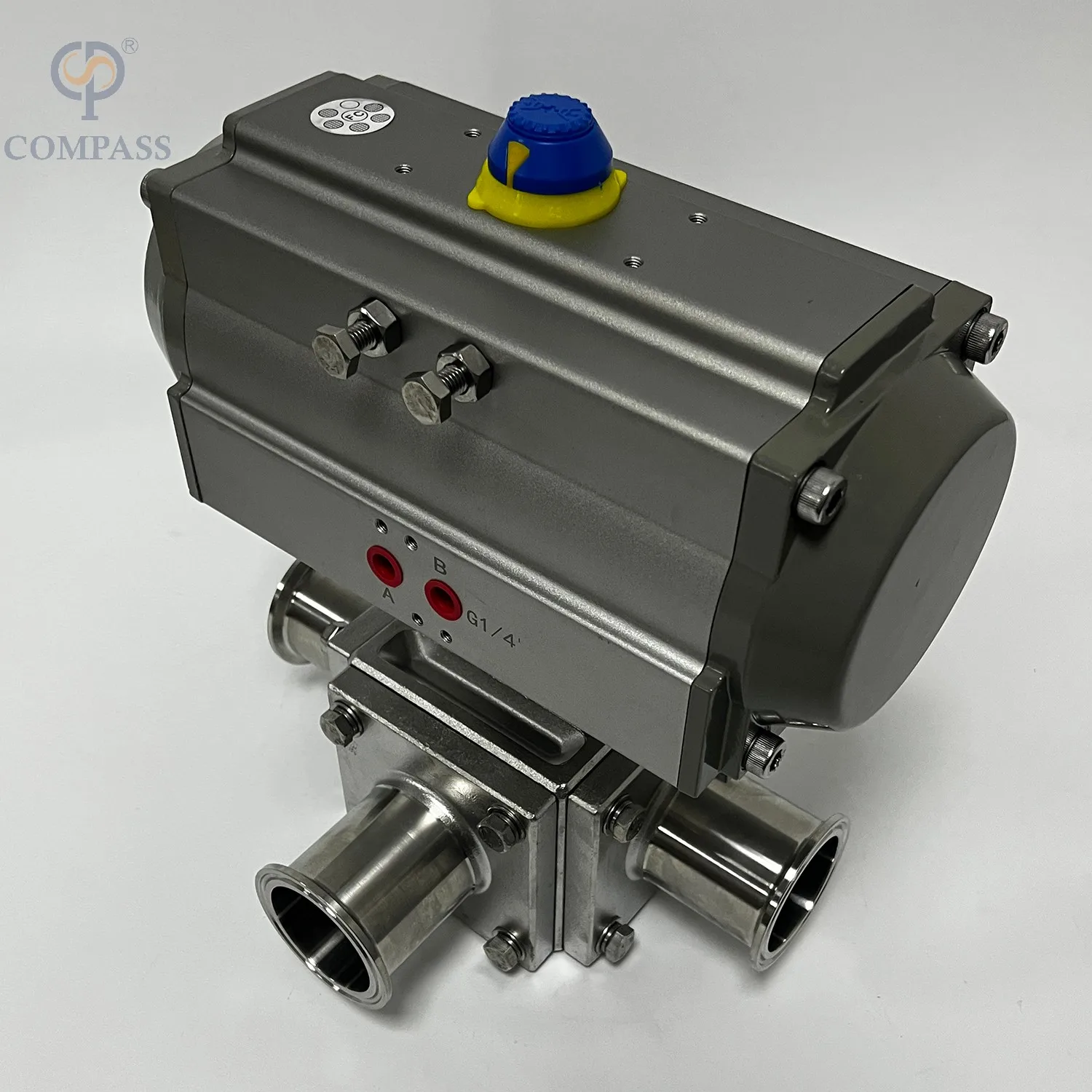 

Price 1/2" DN15 SS304 SS316L Stainless Steel Three Ways L Model Full Port Square Air to Air Pneumatic Aseptic Ball Valves