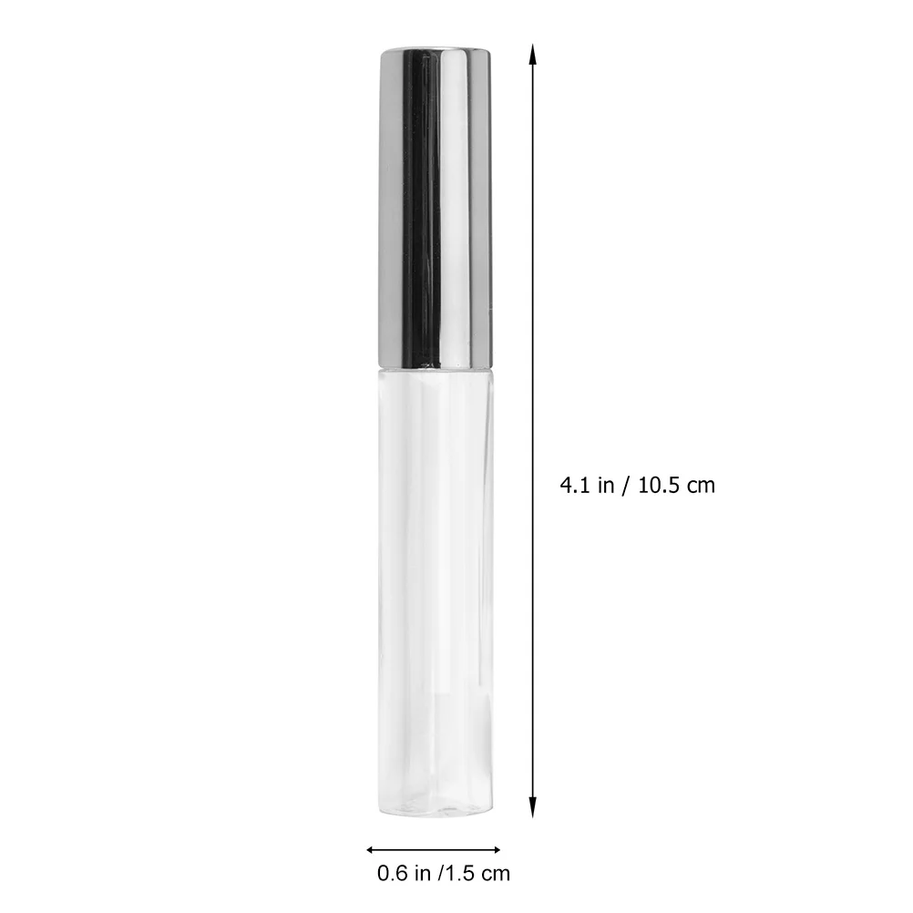 8pcs Empty Gloss Bottles Refillable Lightweight Mini Lipstick Containers Waterproof Plastic Lip Glazes Tubes For Diy Lip Color