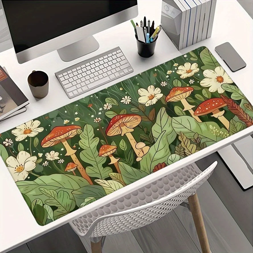 

Многофункциональный и практичный дизайн коврика для мыши с красным грибным узором подходит для геймеров и офисного использования.