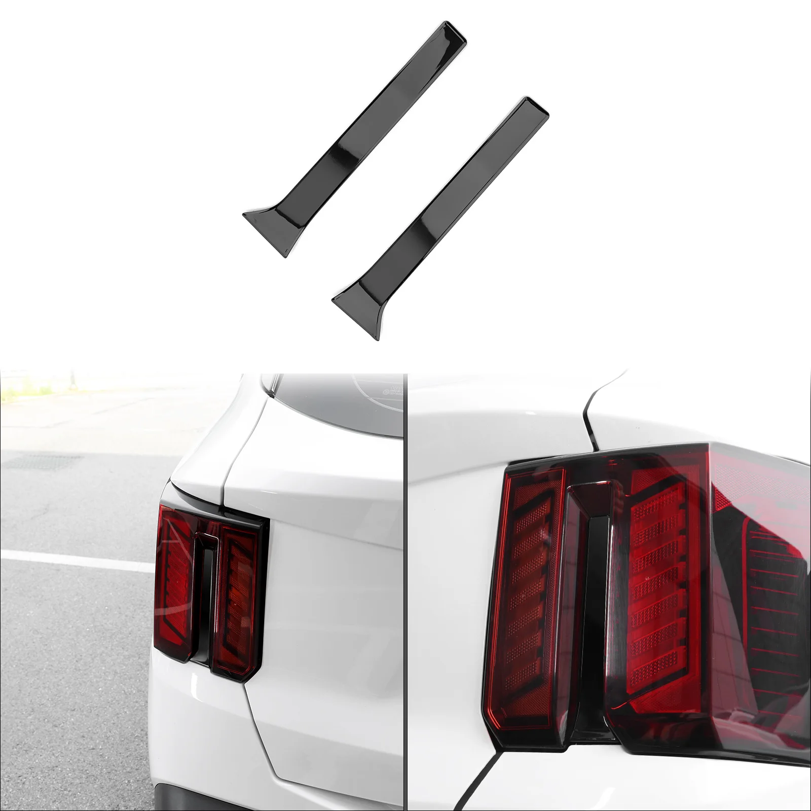 Car ABS Carbon Fiber Black Rear Brake Light Decal Stripe Cover For Kia Sorento MQ4 2024 Exterior Styling Mouldings Decoration