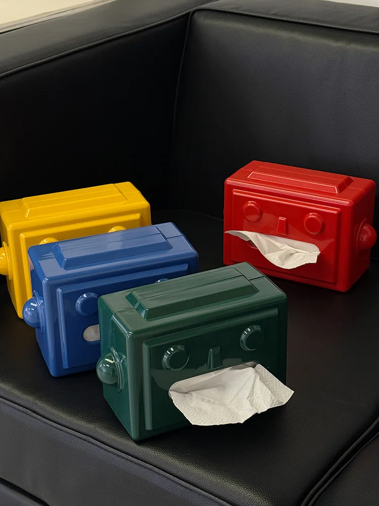 Kreative Roboter-Taschentuchbox Aufbewahrung Serviettenhalter Papierbox Dekoration Desktop-Taschentuchhalter Küchen-Taschentuchbox Geschenk für Freunde – Detail 8