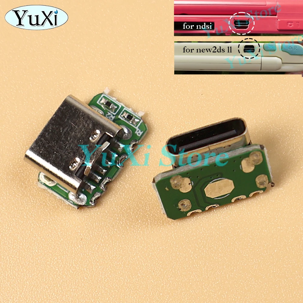 1 قطعة منفذ شحن من النوع C لـ NDSi NDSi XL LL جديد 2DS LL غمبد تحكم USB مايكرو شاحن مجلس وزارة الدفاع لتقوم بها بنفسك جزء