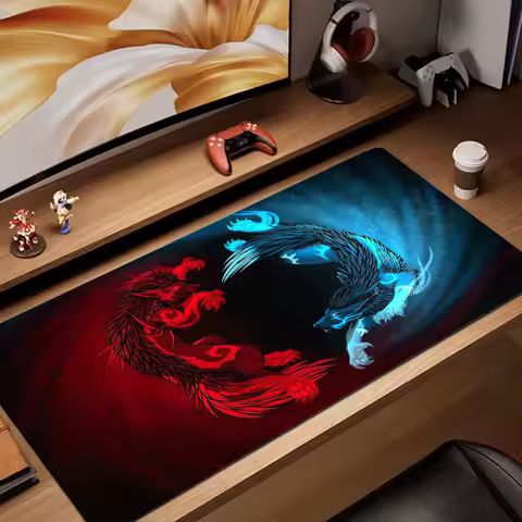 Fantasy Wolf pattern design Mouse Pad rubber anti-slip Desk Mat pc accessories Gaming mat keypad expansion mousepad office pad