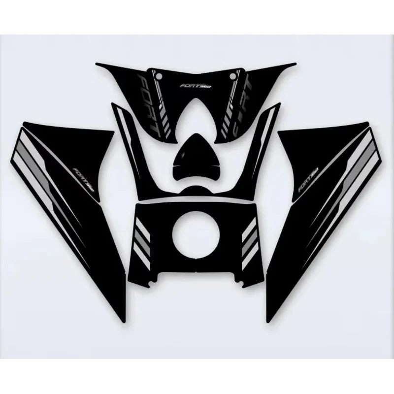 For QJMOTOR FORT 350 Motorcycle Tank Pad Protector Adhesive Decals Leather Glaze Accessories