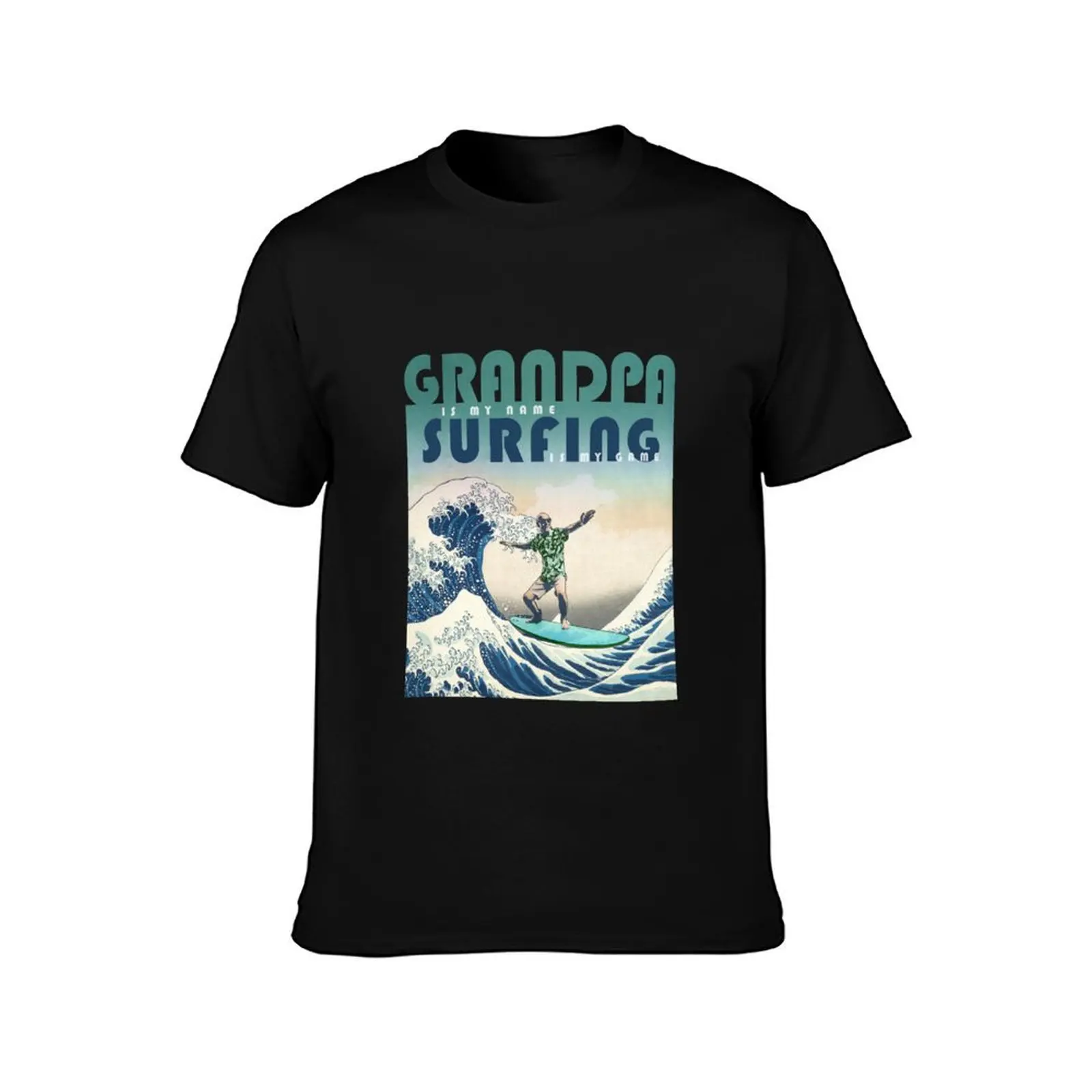 Surfer Grandpa Surf Retro Surfing Grandfather Vintage Surfer - GREEN T-Shirt heavyweights graphics mens champion t shirts