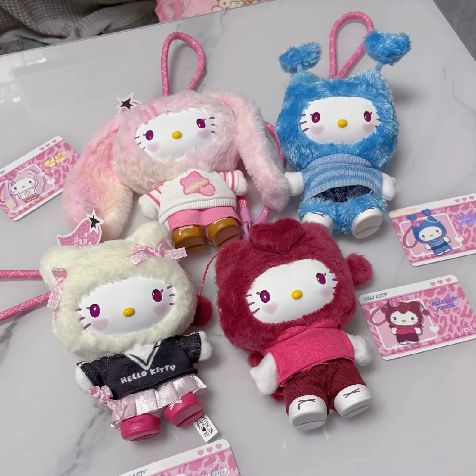 

New Trendy Play Blind Box Original Kitty Popstar Series Bag Pendant Model Handmade Home Decor Surprise Gift For Kids Toys Doll