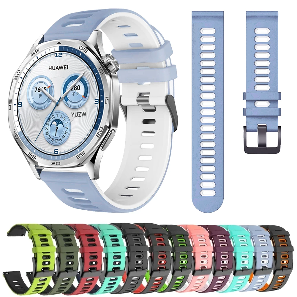 Спортивный силиконовый ремешок 22 мм 20 мм для HUAWEI WATCH GT 4 GT5 Pro 46 мм ремешок GT 3 SE 2 42 мм браслет HONOR Magic Watch4 GS 3 Pro