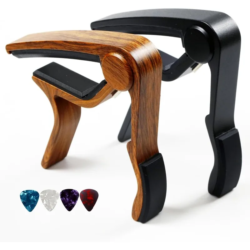 Acoustic Electric Precise Design Stable Performance String Trigger Long Life Delicate Color Wooden Grain Rubber Guitar