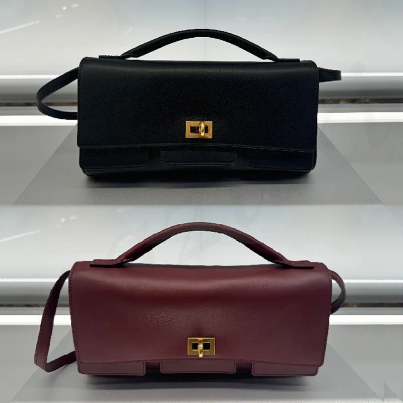 

Luxury High-end Small Wing Bag Brand Designer New Gold Lock Clutch Retro Genuine Leather Motorcycle Fashion Shoulde Crossbody Ba