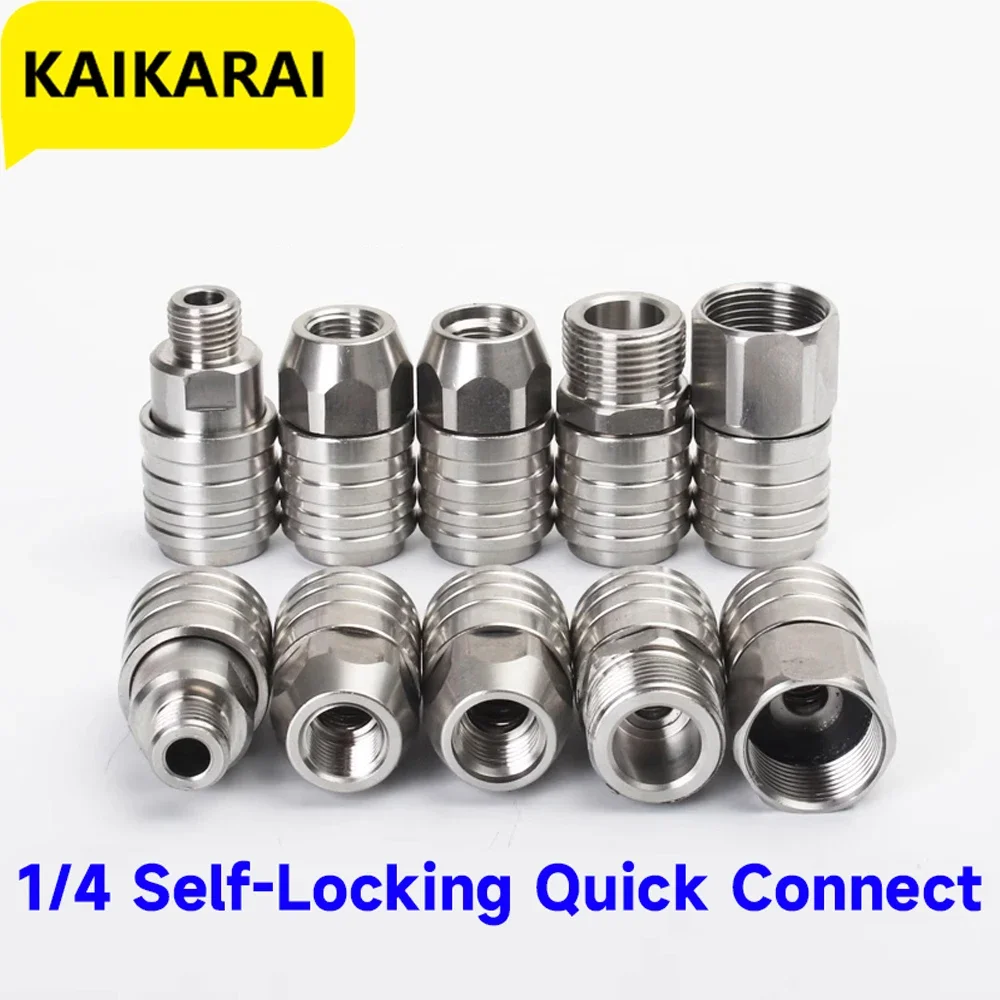 Auto Locking Quick Connector Lavando Acessórios Kink Arma para Mangueira Limpeza do Carro Lavadora de Alta Pressão Lance de Espuma de Neve 4
