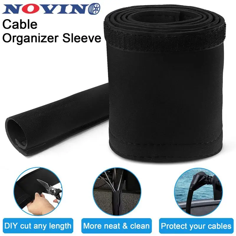 Funda organizadora de cables para Motor de arrastre, cubierta de alambre para barco, 60 pulgadas de largo