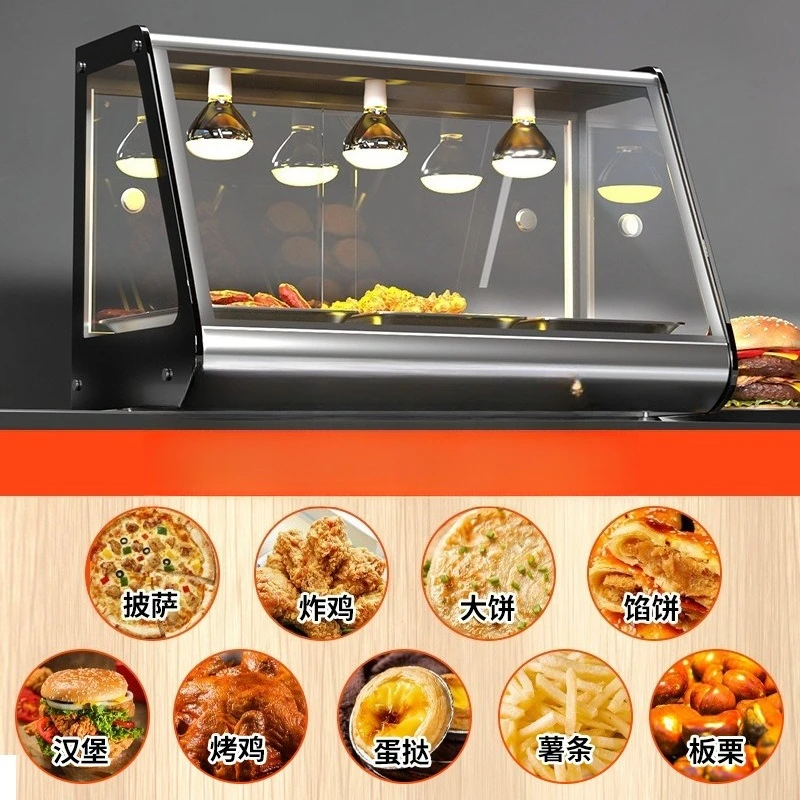 Insulation cabinet Yuba commercial desktop hamburger tart heating fritters biscuit incubator food display cabinet