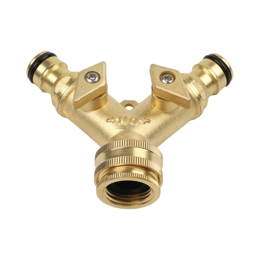 Inner Wire Brass Tee Valve for Washing Machine 1 Input 2 Output Water Flow Control High Temp Resistance Copper Construction