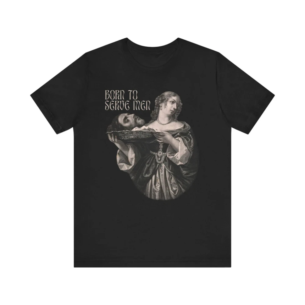 Born to Serve: John the Baptist Burning of Patriarchy Renaissance Art Feminism  Loose-fitting casual pure cotton couple's shirt