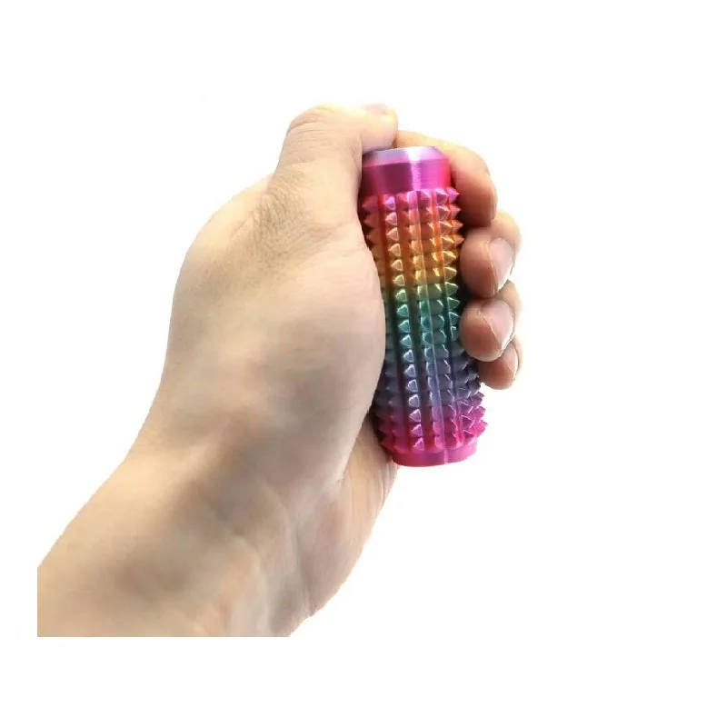 

Adult Portable Fidget Keychain Spiky Sensory Stim Toy Anti-Anxiety Finger Massager for Car Office Travel ADHD Stress Relief Gift