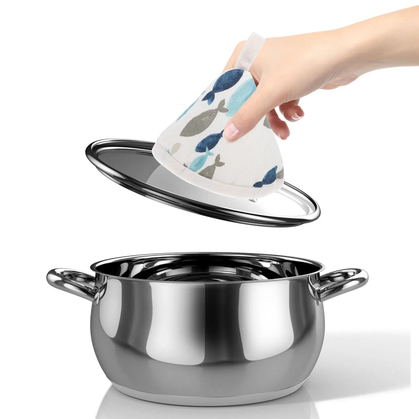 

Cotton Pot Handle Protectors Anti-scald Cover Kitchen Gadgets Triangular Design Heat-resistant Premium Material