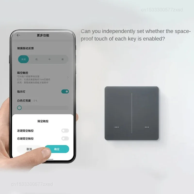 Xiaomi Linptech saklar dinding pintar, saklar dinding pintar ultra tipis AG Sensor sentuh tahan udara kontrol sentuh cerdas cocok dengan Mijia APP