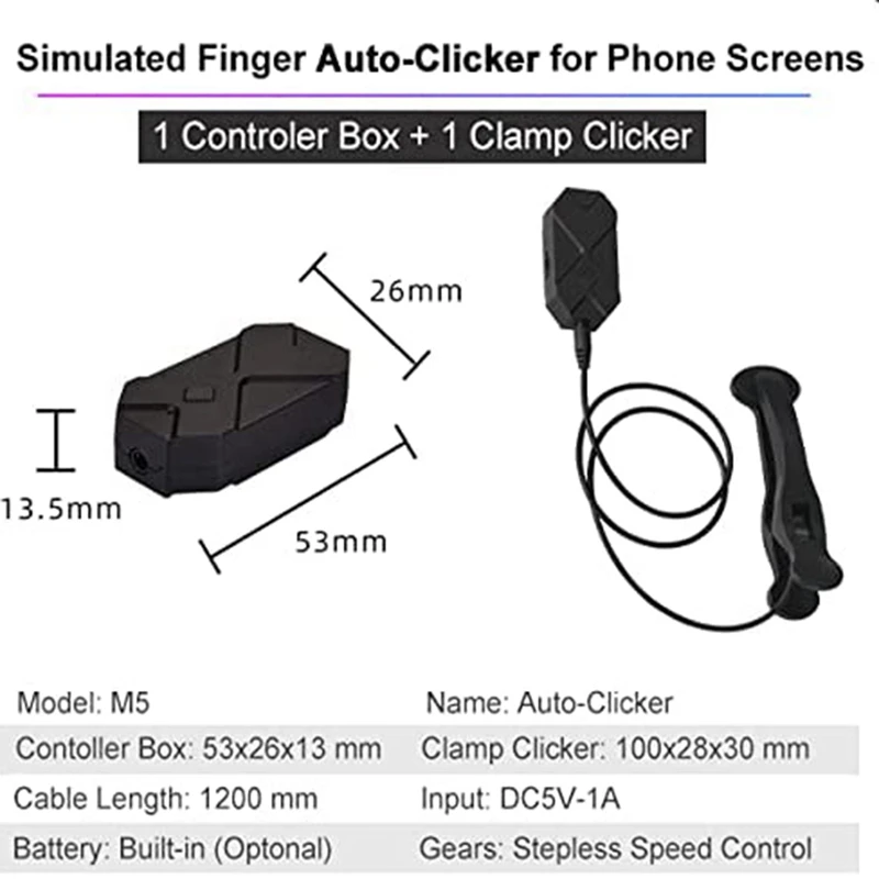 (NEW) Mobile Phone Screen Clicker, Analog Finger Connecting Device, Automatic Physical Intelligent Mute Touch Screen