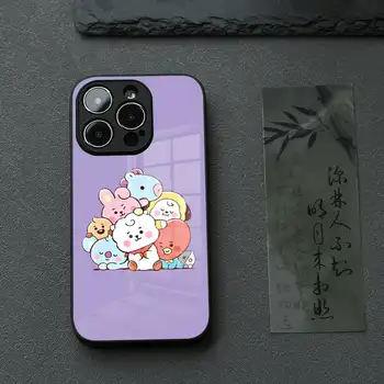 MINISO-Hot-B-BTS-S 手機殼,適用於 iPhone 17 16 15 14 Pro 13 12 11 Mini XR Max 6 8 7 Plus SE 17Air 玻璃設計保護套 8 最佳銷售 BTS iPhone手機殼 - №3