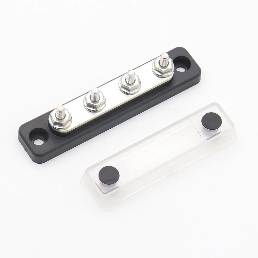 Bus Bar For RV Marine Truck 48V 100Amp Bus Bar With Transparent Cover Car Accessories High-quality Straight Busbar