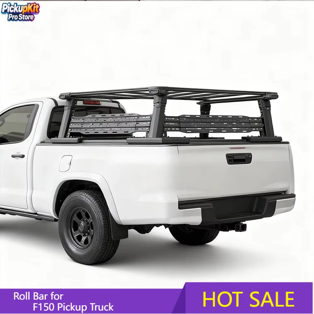 

Heavy Duty Premium Adjustable Aluminium Roll Bar for F150 Pickup Trucks Weatherproof Retractable Design