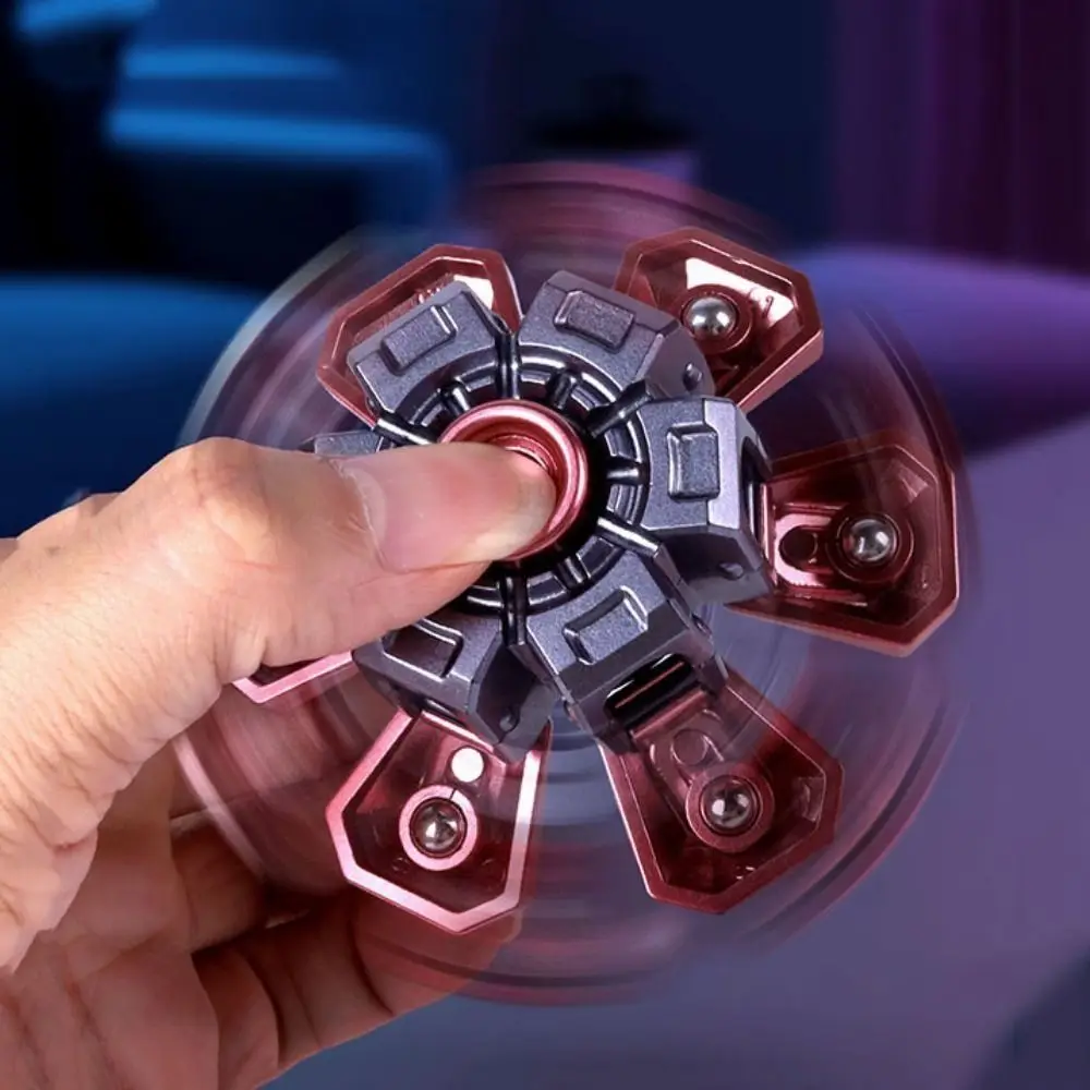 4pcs Petal Shape Fingertip Gyro Mechanical 3D Printing 360° Roatating Hand Spinner Gearwheel Fingertip Sprocket Spinning Top