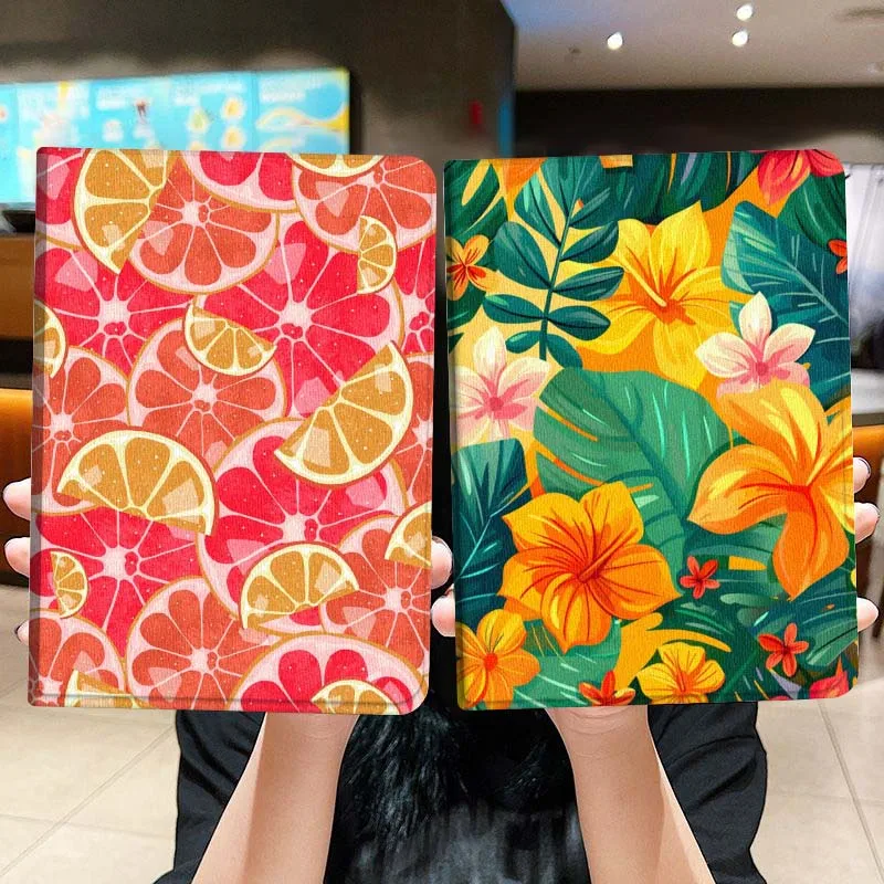 

Cartoon Grapefruit Fruit Slices Tablet Case For Lenovo Xiaoxin Legion Pad Tab Pro GT Y700 Gen4 2 11 P11 M10 K10 3rd Plus Gen