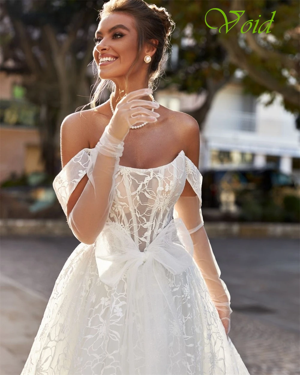 Vestido de novia de Organza blanco Sexy personalizado, vestido de novia Formal sin tirantes con hombros descubiertos, vestido de novia suave de corte en A, bata de novia
