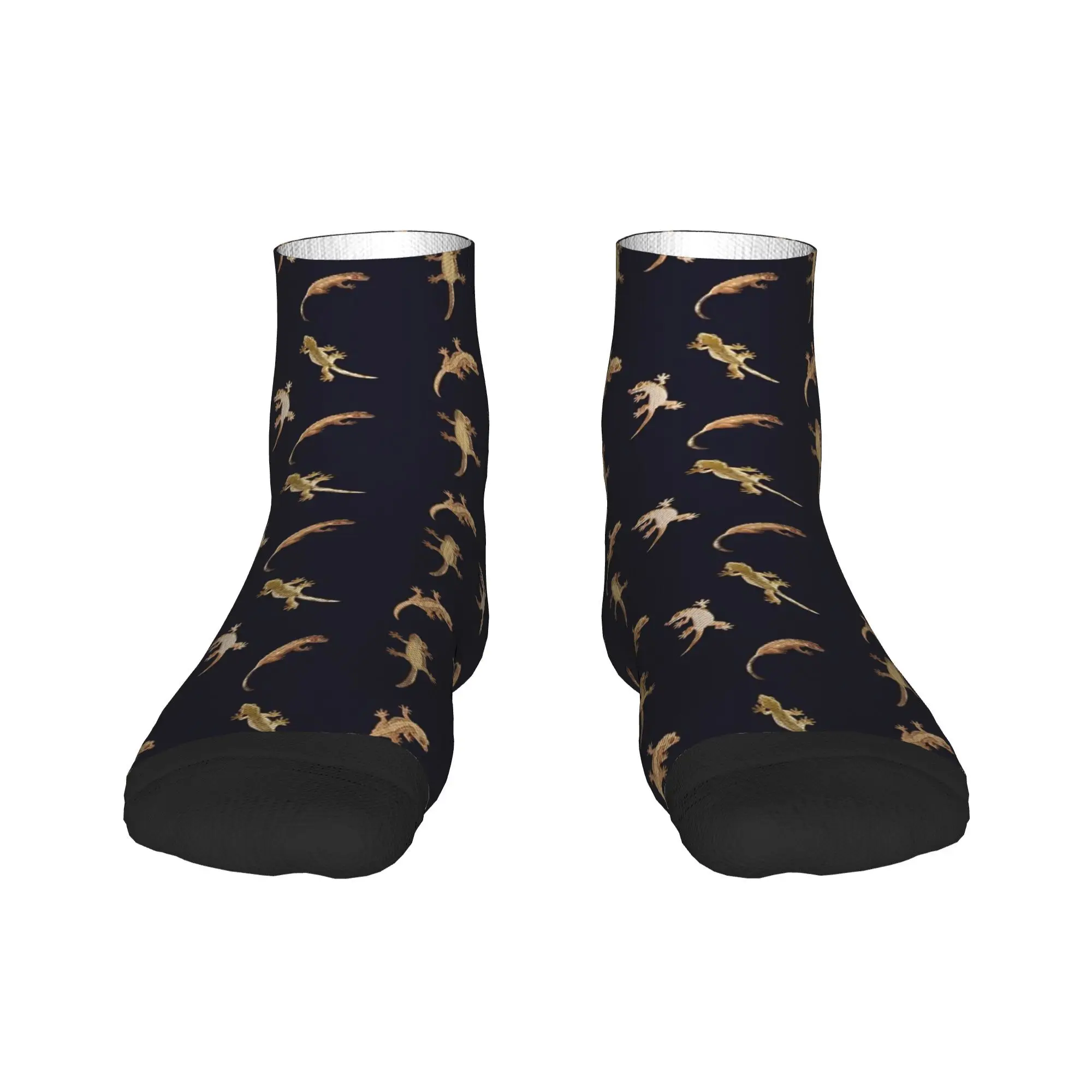 Calcetines geckos con escudo pequeño y bonito, medias absorbentes del sudor Harajuku, calcetines para todas las estaciones, accesorios para regalos de Navidad Unisex