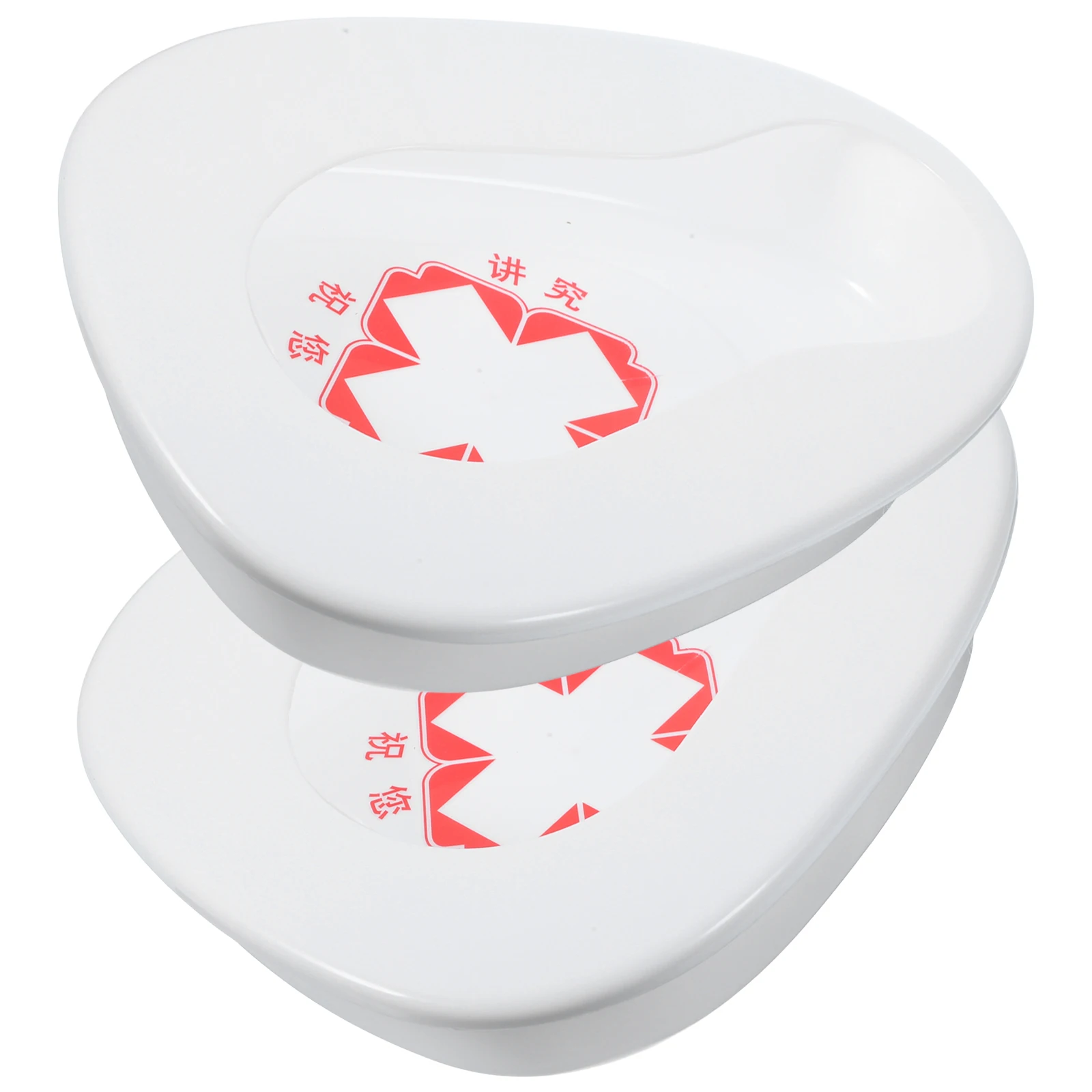 

2PCS Plastic Bedpans Bed Pan Men Women Elderly Bed Pans For Women White Color Hospital Home Use Fits Bedpan All Sizes