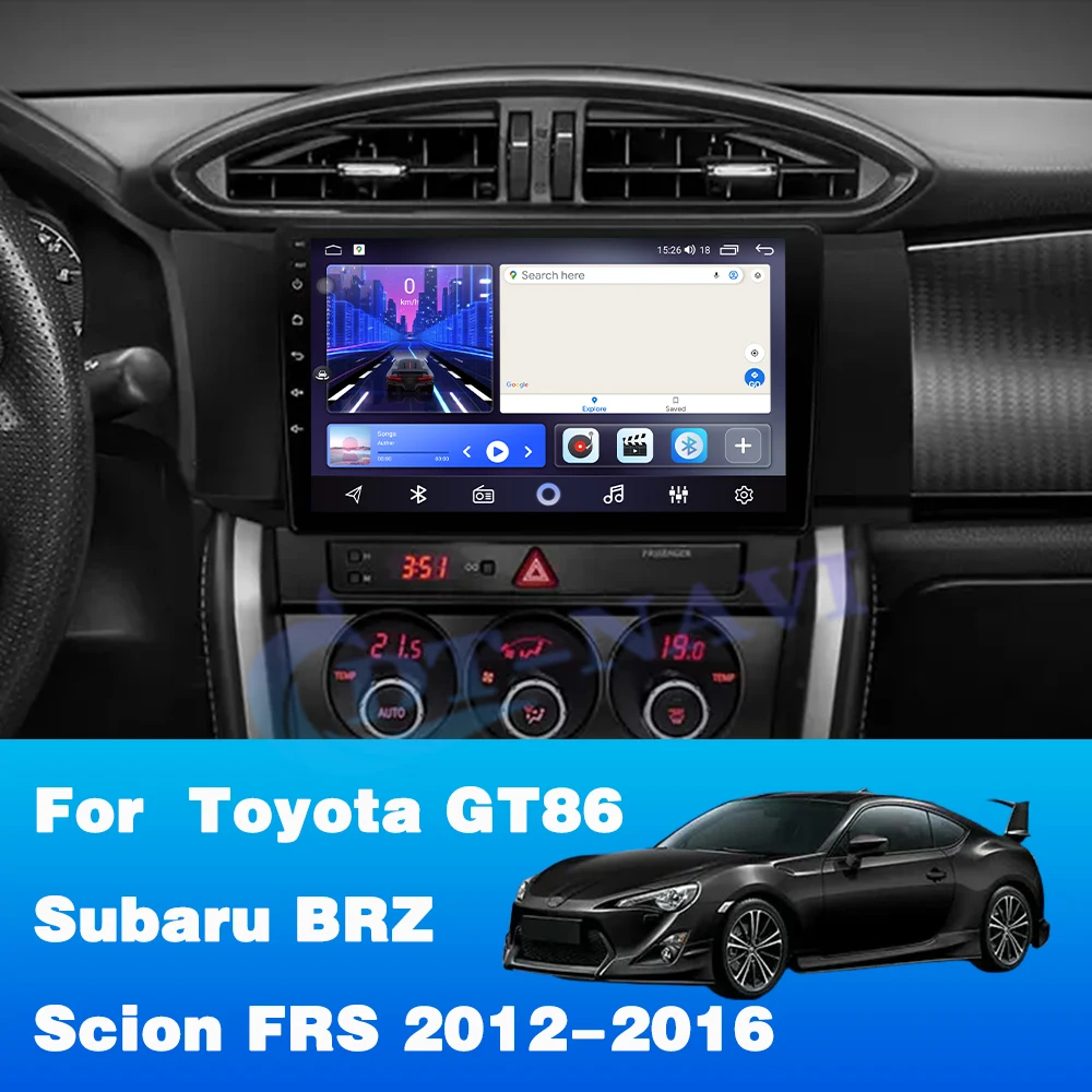 Android 14 For Toyota GT86 GT 86 Subaru BRZ Scion FRS 2012 2013 - 2016 android Auto Car Video Head Unit GPS Navigation Carplay