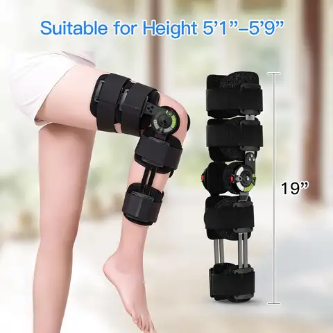 खेल गतिविधियों के लिए फाइबर हिंज्ड ROM घुटने ब्रेस कंधे का पट्टा स्थिरीकरण समर्थन संपीड़न घुटने ब्रेस 10 best sales पैर का सहारा - №5