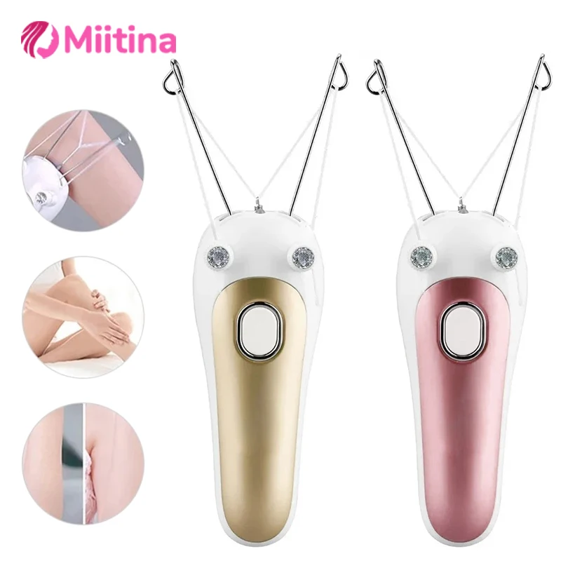 

Mini Electric Women Hair Removal Epilator USB Cotton Thread Epilator Shaver Trimmer Devices for Face Leg Arm Hair Remover Beauty