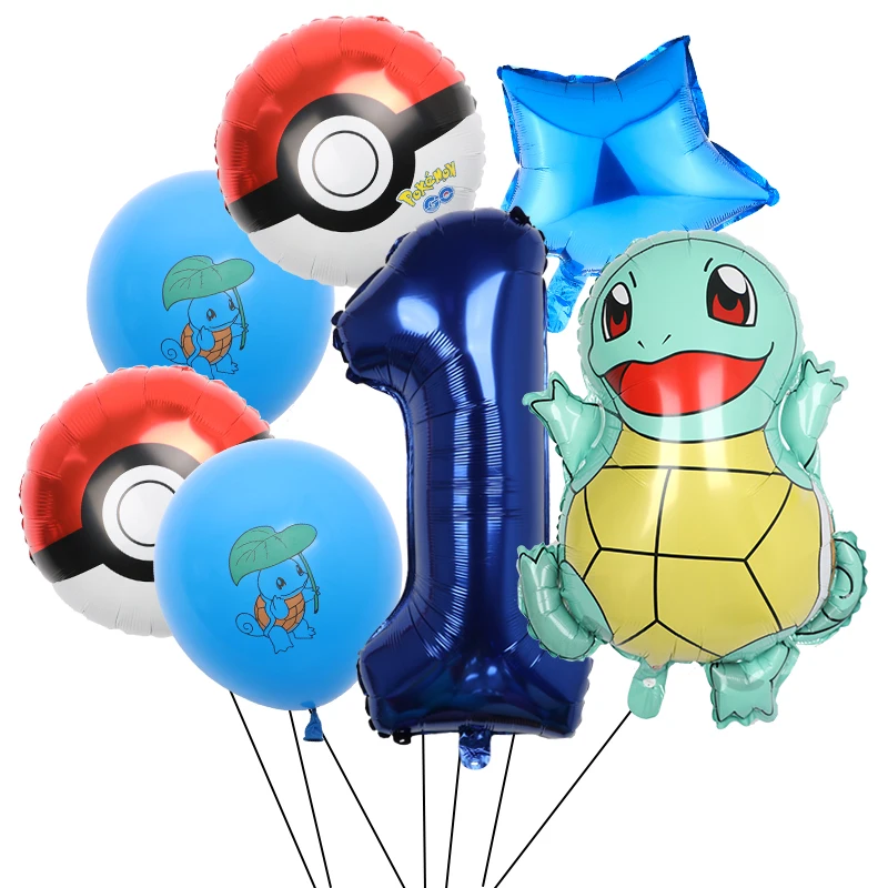 Anime TAKARA TOMY Pokemon Balloon Aluminum Film Pikachu Charmander Bulbasaur Squirtle Figures Festival Party Decoration Toys