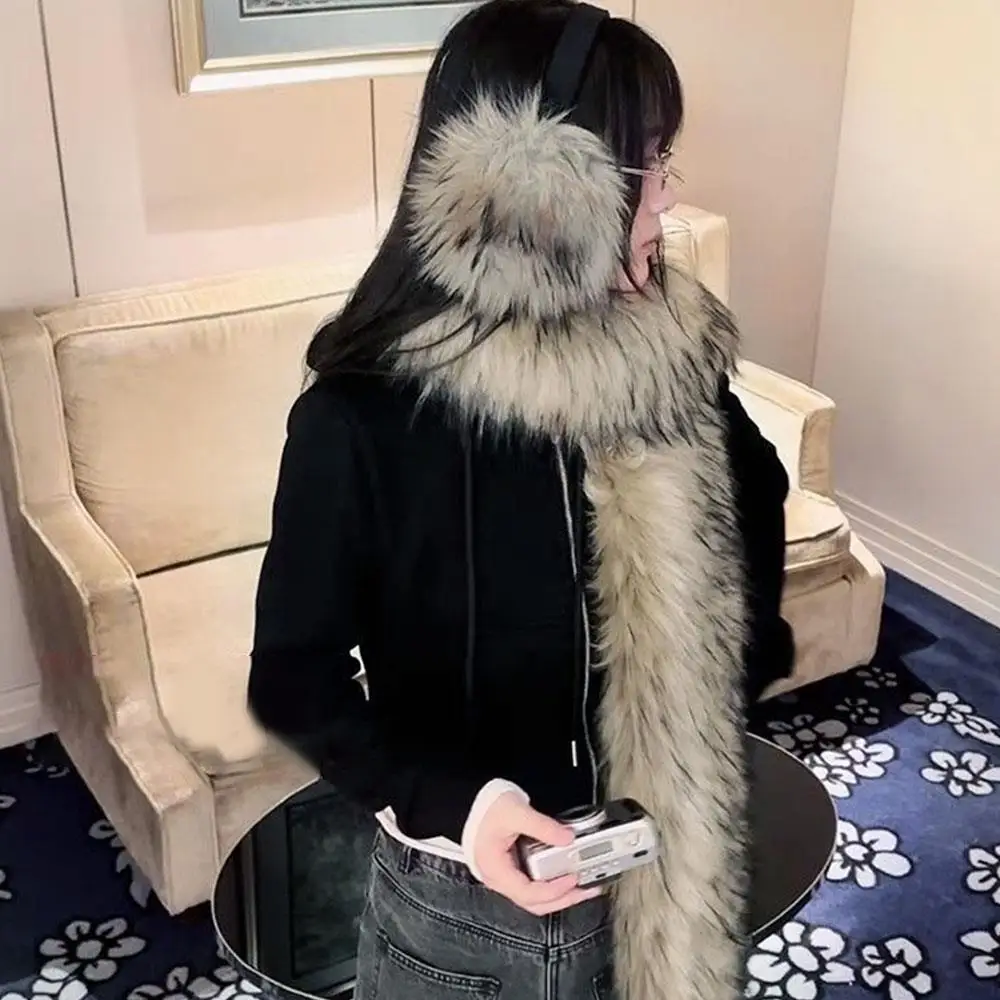 Orejeras de piel sintética para invierno, tapones para los oídos antifrío de felpa, orejeras coreanas de piel sintética de visón, orejeras gruesas Y2k de felpa peluda a prueba de viento