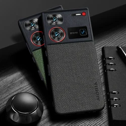 Case for Nubia Z60 Ultra Z60S Pro Design Simple, Lightweight, Durable Leather wood grain cover for Nubia Z70 Ultra