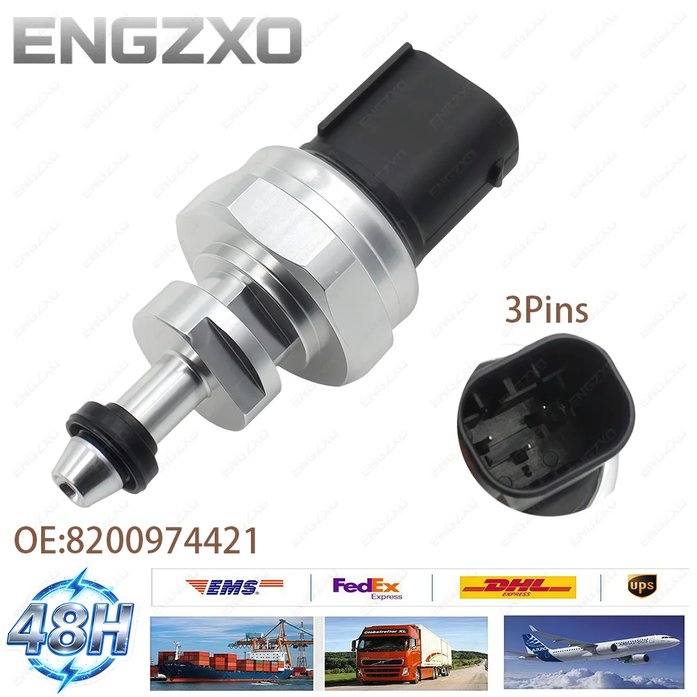 

High Quality 8200974421 3Pins Car Pressure Sensor For Renault Megane Nissan Qashqai X-TRAIL J10 AC Pressure Switch Sensor