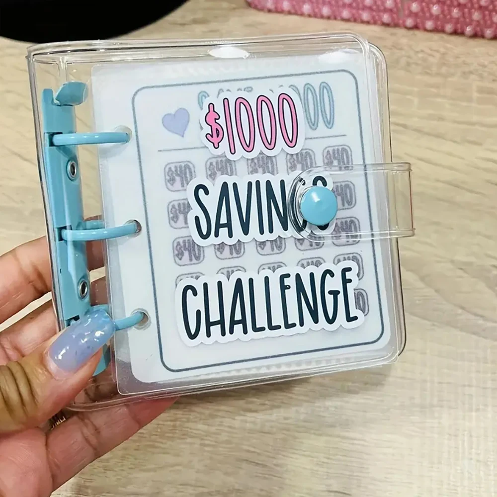 Savings Binder 1000 Savings Challenge Loose-leaf Notebook Binder Housing Budget Planner Cash Budget Envelope Savings Challenge