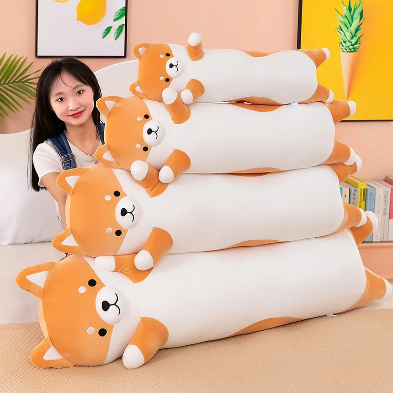 Cartoon Long Cat Capybara Plush Throw Pillow Soft Stuffed Cotton Stuffed Toy Pillow Gift For Boys Girls To Sleep Companion Dolls