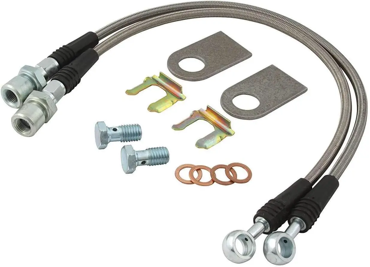 

Stainless Steel Brake Hose Kit for GM Metric Vehicles with Banjo Fittings and D.O.T. Approval