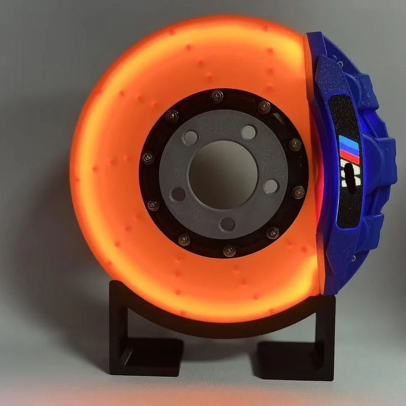 

Creative Diy Brake Disc Modified Led Atmosphere Lights Handmade Desktop Wall-Mounted Night Light Ornaments Personalized Ornament