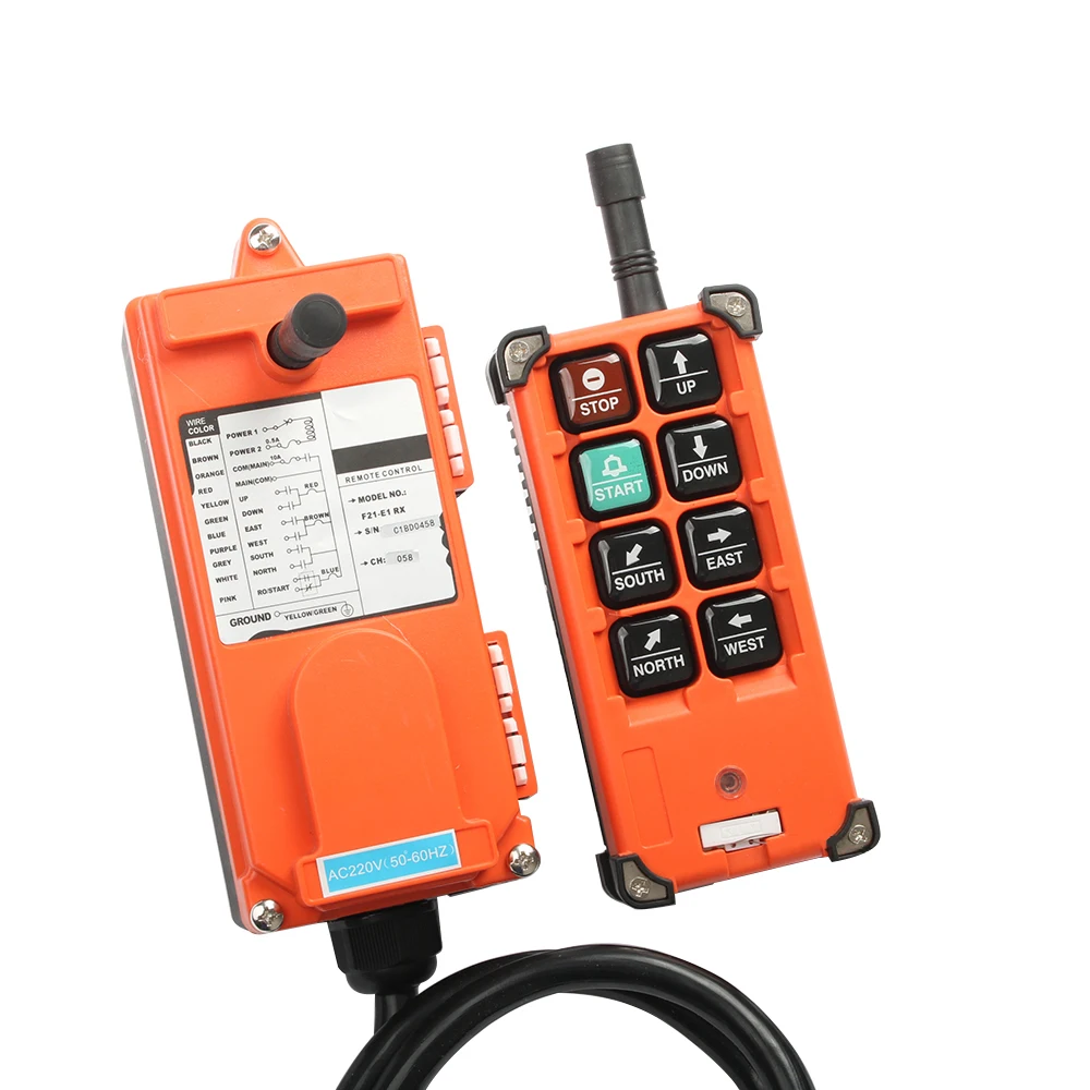 220V 380V 110V 12V 24V Industrial remote controller switches Hoist  Crane Control Lift Crane 1 transmitter + 1 receiver F21-E1B